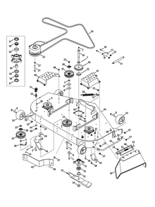 Mower Deck Diagram and Parts List for Z-FORCES48 (17AI5BHB-17AI5BHB010)(2013) Cub Cadet Lawn Tractor